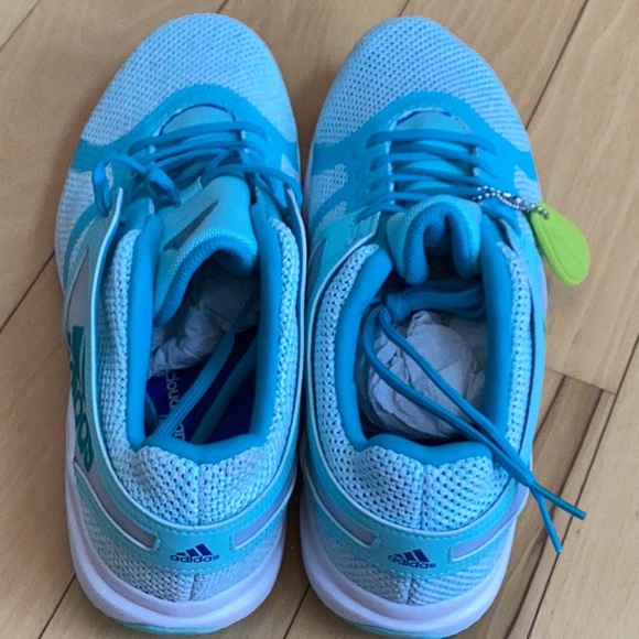 Adidas Training cloud foam Ortholite aqua and white sneakers. Women’s size 10 - Picture 6 of 16